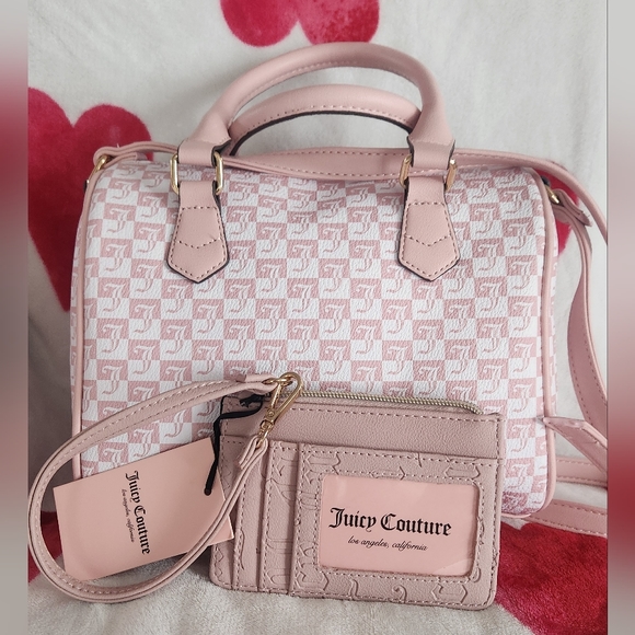 SOLD JUICY COUTURE J Geo Diamond Satchel & Card Case - Picture 8 of 12